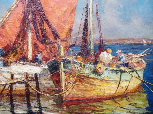 Tableaux et dessins Tableaux du XXe siècle - Le golf de Saint Tropez - André Beronneau (1886-1973)