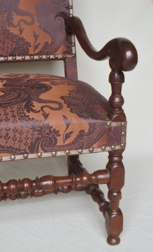 Antiquités - Paire de fauteuils, époque Louis XIV