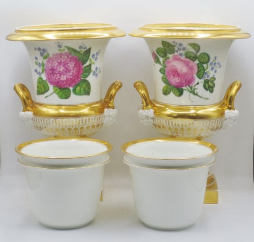 Antiquités - Vases en porcelaine, Époque Empire