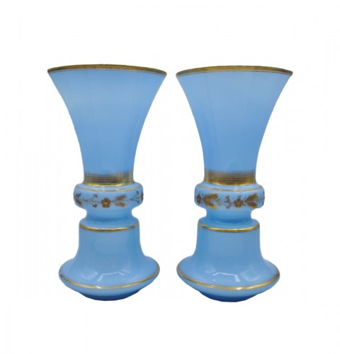 Pair of Charles X opaline vases