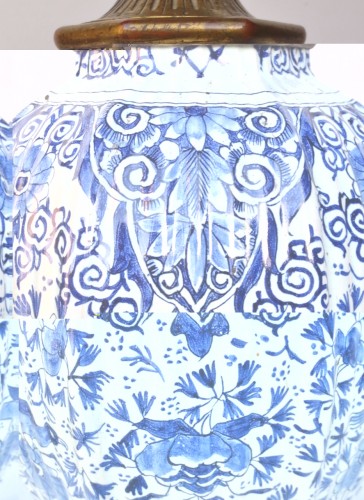 Lighting  - Pair of Delft Delft earthenware vases mounted as lamps