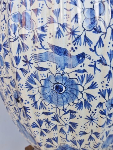 20th century - Pair of Delft Delft earthenware vases mounted as lamps