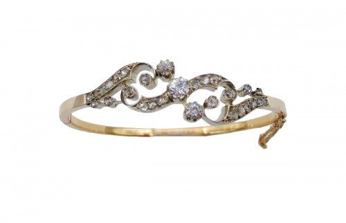 Gold and diamond bracelet 19th century
