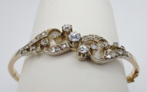 Bracelet or et diamants XIXe siècle - Bijouterie, Joaillerie Style Napoléon III