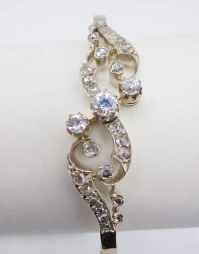 Bijouterie, Joaillerie  - Bracelet or et diamants XIXe siècle