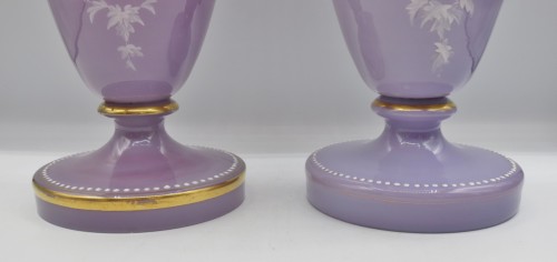 Pair of 19th century opaline vases - 