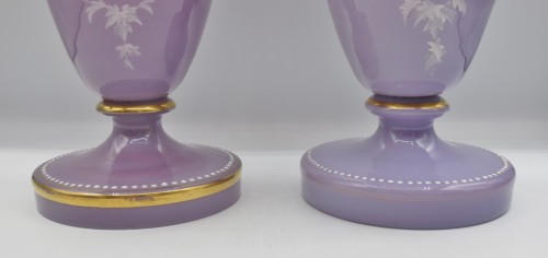 Paire de vases en opaline, XIXe siècle - Anne Besnard