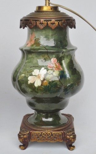 Luminaires Lampe - Paire de lampes en céramique impressionniste vers 1876 – 1881