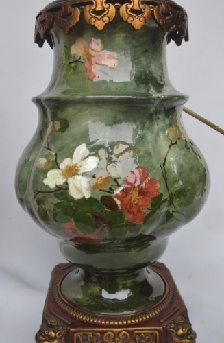 Art nouveau - Paire de lampes en céramique impressionniste vers 1876 – 1881