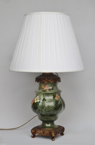Antiquités - Paire de lampes en céramique impressionniste vers 1876 – 1881