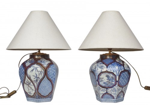 Paire de lampes, Japon XIXe siècle