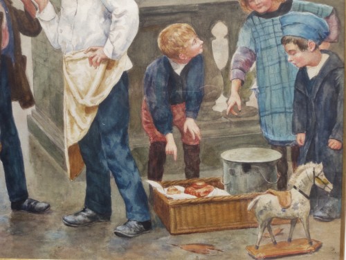  - Paul Chocarne Moreau (1855-1930) - Les petits vendeurs de rue