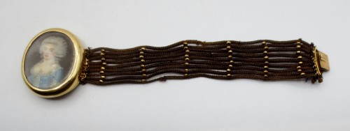  - Bracelet or et cheveux, XVIIIe siècle