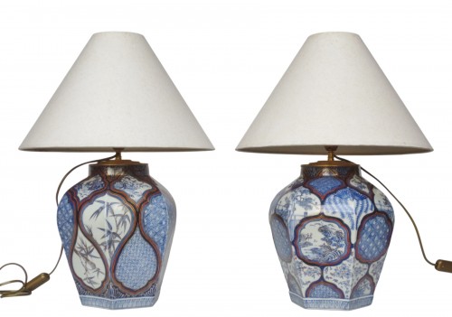 Paire de lampes, Japon XIXe siècle