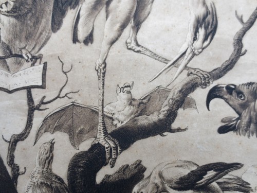 Gravure XVIIIe siècle, « A Concert of Birds » - Anne Besnard