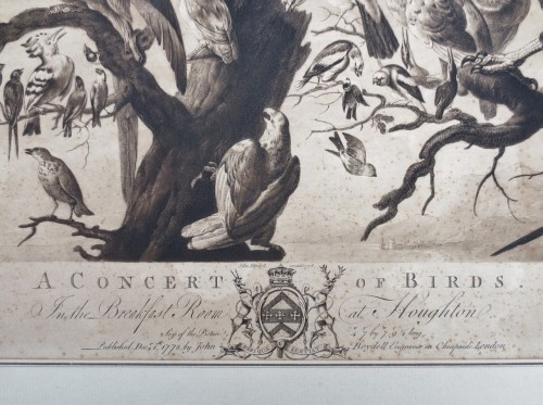 Antiquités - Gravure XVIIIe siècle, « A Concert of Birds »