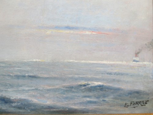 XXe siècle - Pierre Forest (1881-1971) - Trois mats naviguant