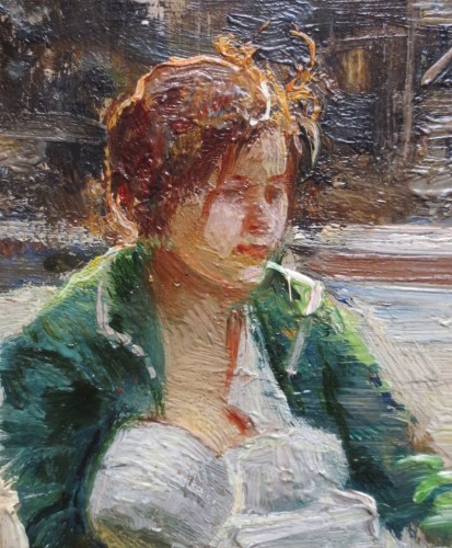 Henri Pontoy (1888-1968) scène de marché Afrique du Nord - Tableaux et dessins Style 