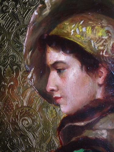 Portrait de jeune femme, école russe du XIXe siècle - Anne Besnard