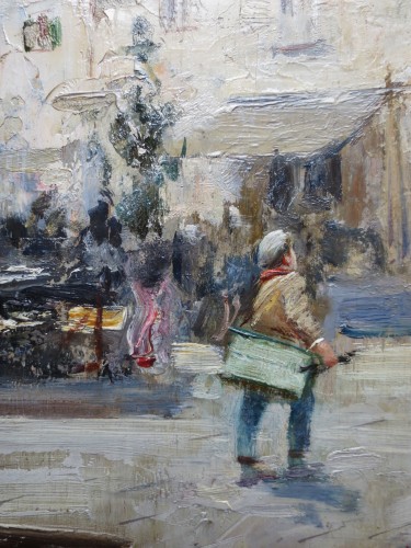 Henri Pontoy (1888-1968), scène de marché en Afrique du Nord - Anne Besnard