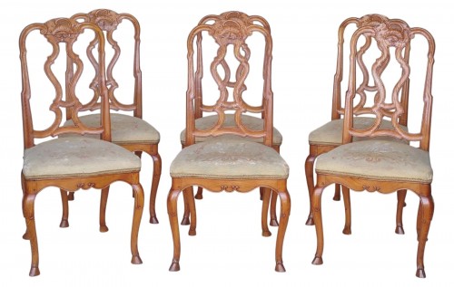 Suite de six chaises, Venise milieu XVIIIe siècle