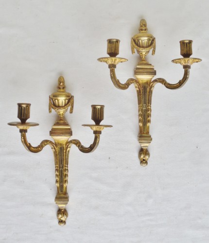 Paire d'appliques Louis XVI - Luminaires Style Louis XVI