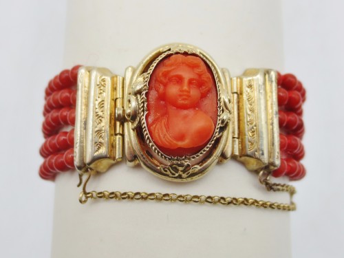 Bracelet en corail et vermeil, XIXe siècle - Anne Besnard