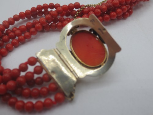 Louis-Philippe - Bracelet en corail et vermeil, XIXe siècle