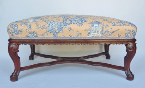 XIXe siècle - Banquette en palissandre massif 