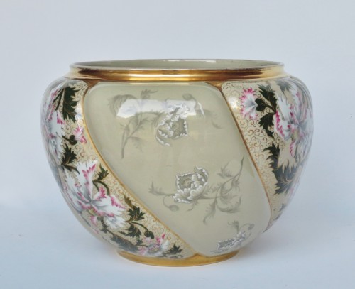 Céramiques, Porcelaines  - Vasque Art Nouveau en faïence