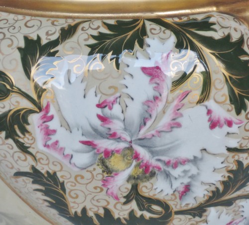 Vasque Art Nouveau en faïence - Art nouveau