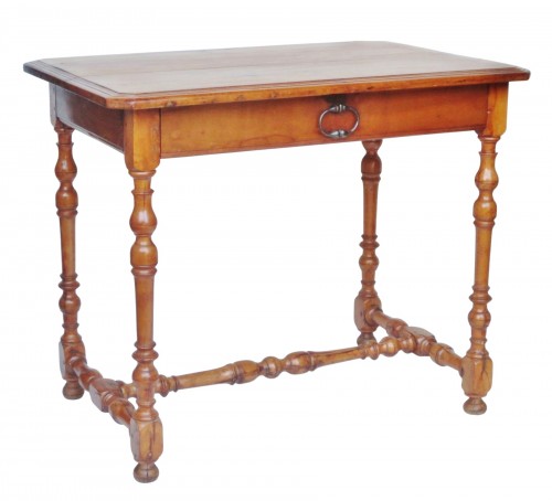 Table à écrire en bois fruitier et en buis