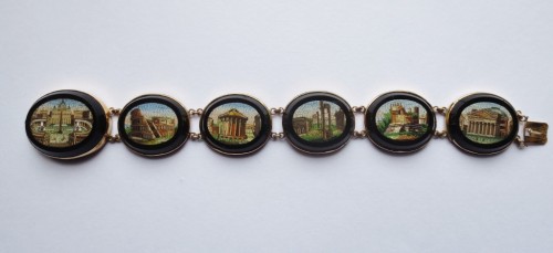 Bracelet, micro-mosaïque et onyx noir, monté or - Bijouterie, Joaillerie Style 
