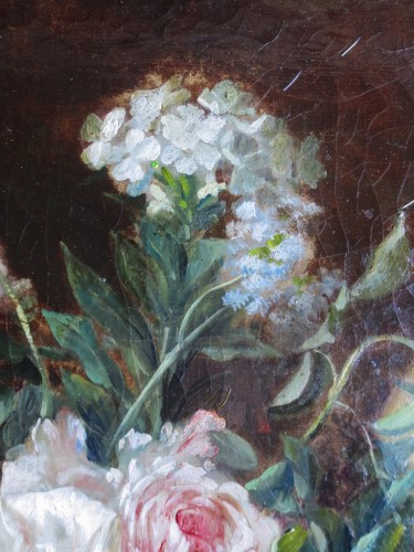 Tableaux et dessins Tableaux XIXe siècle - Bouquet de fleurs - C. Gontier, XIXe siècle