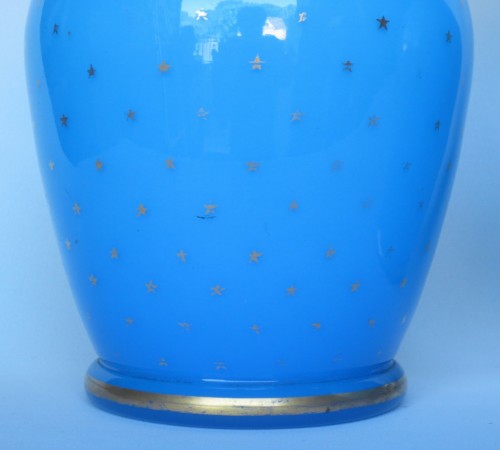 Vases en opaline d' époque Restauration - Verrerie, Cristallerie Style Restauration - Charles X