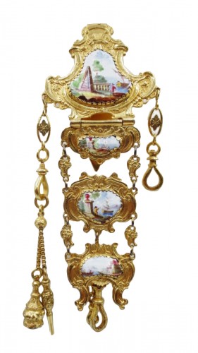 Châtelaine en pomponne du milieu du XVIIIe siècle