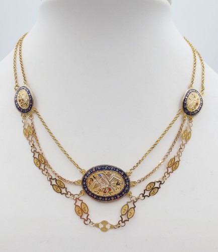 Antique Jewellery  - Gold slavery necklace, Normandy early 19th century