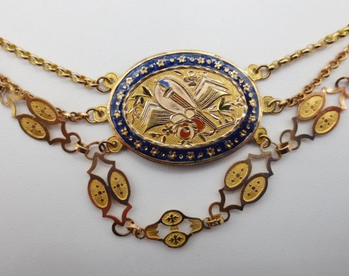 Gold slavery necklace, Normandy early 19th century - 