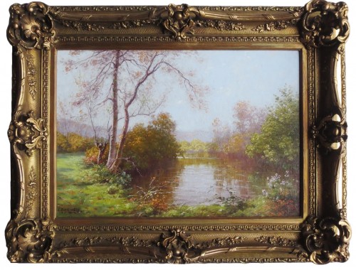 Landscape with a pond - René His (1877-1960)