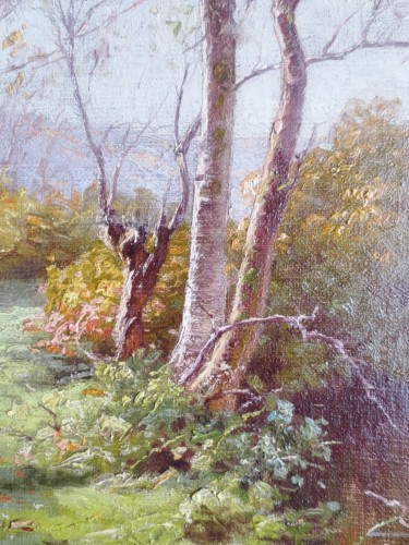 20th century - Landscape with a pond - René His (1877-1960)