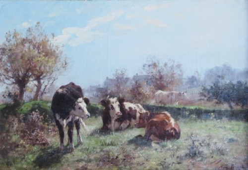 Vaches au pâturage - Aymar Pezant (1846-1916) - Tableaux et dessins Style 