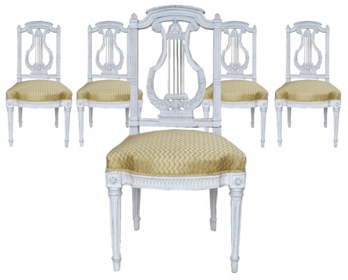 Suite de six chaises d'époque Louis XVI