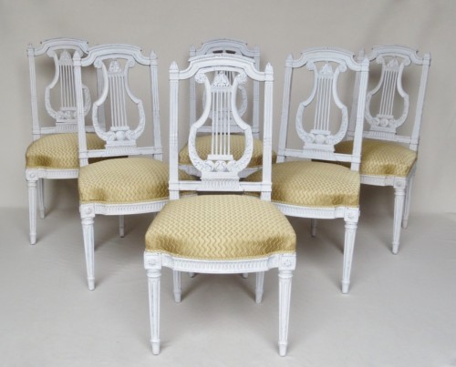 Suite of six Louis XVI chairs - Seating Style Louis XVI