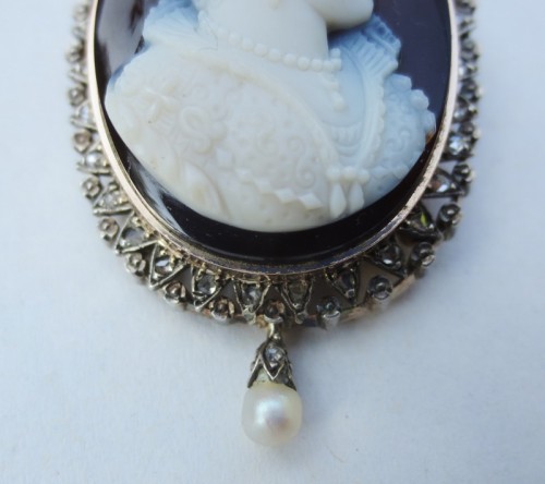 Bijouterie, Joaillerie Broche - Broche camée en Agate, époque Restauration