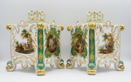 Céramiques, Porcelaines  - Ire de pots-pourris, attribuée à Jacob Petit