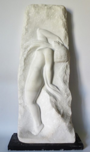 Amedeo Gennarelli (1881-1943) -  femme de profil - Sculpture Style Art Déco