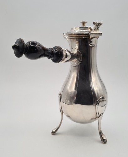 Argenterie et Orfèvrerie  - Grande verseuse tripode, Paris 1er Coq (1798-1809)