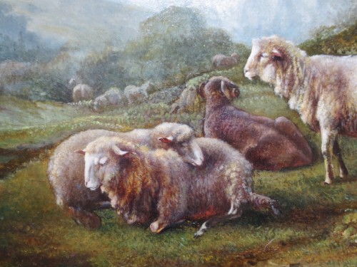 Tableaux et dessins Tableaux XVIIIe siècle - Paysage aux moutons - Attribué à Balthasar Paul meganck (1755-1826)