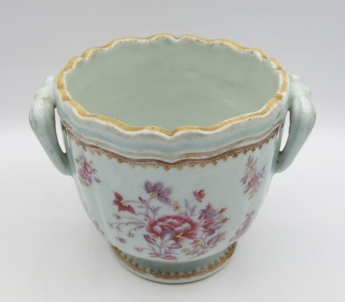 Rafraîchissoir en porcelaine de la Compagnie des Indes -XVIIIe siècle - Céramiques, Porcelaines Style 