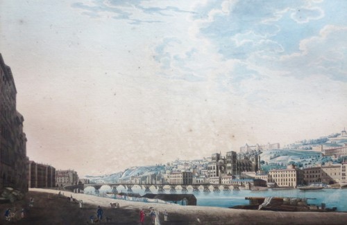 Vues de Lyon, début du XIXe siècle - Tableaux et dessins Style 